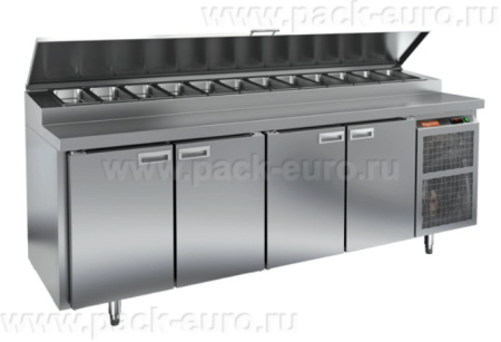 PZ2-1111/GN (1/6H) стол для пиццы охл.(+2+10), 4 двери, 2280х700х850мм, глубина раб.пов. 486мм, арт. 286706 от компании Европактрейд