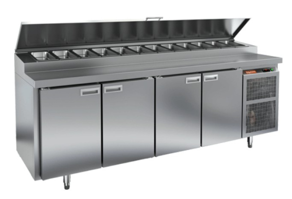 PZ2-1111/GN (1/6H) стол для пиццы охл.(+2+10), 4 двери, 2280х700х850мм, глубина раб.пов. 486мм, арт. 286706 от компании Европактрейд PZ2-1111/GN (1/6H) стол для пиццы охл.(+2+10), 4 двери, 2280х700х850мм, глубина раб.пов. 486мм, арт. 286706 от компании Европактрейд