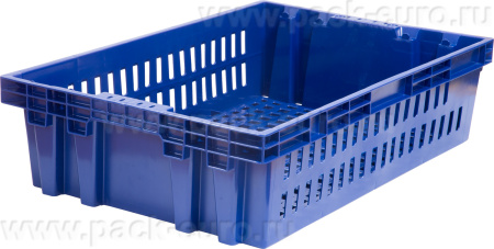 Ящик хлебный 600х400х152,5 синий вес 1,3 кг., арт. 403-2