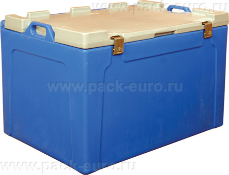Контейнер 750х530х520 мм синий с крышкой, арт. RIC 100 синий
