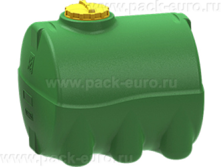 Емкость 1 000л. горизонтальная, цилиндрическая  зелёный, арт. ЭВГ 1000(С)