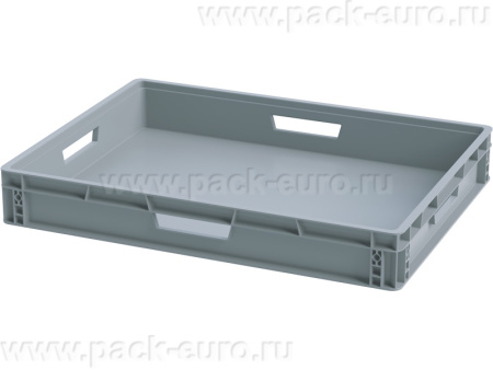 Ящик 800х600х120 сплошной, усиленное дно, серый, арт. SPK 8611