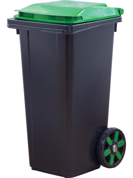 Мусорный бак 60л. с зелёной крышкой чёрный, арт. MGBKS 60 черный Мусорный бак 60л. с зелёной крышкой чёрный, арт. MGBKS 60 черный
