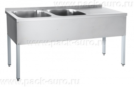 Стол для мойки овощей СМО-7-7 РЧ, мойка-мойка-стол, каркас крашен., арт. 210000802573, арт. 21000802573 от компании Европактрейд