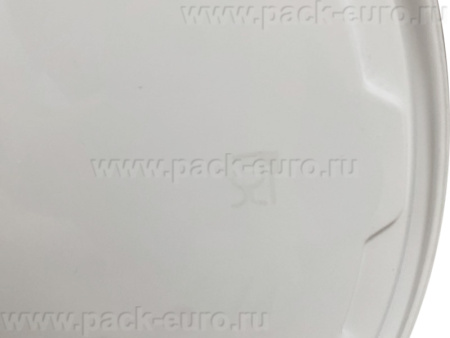 Ведро 21,3л круглое с металлической ручкой с белой крышкой, код: 36214, арт. ВП 21,3б бел