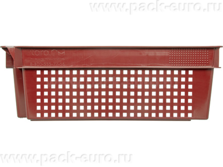Ящик перфорированный 600×400×200, арт.: 102-1, объём 38, красный, код: 02348, арт. 102-1