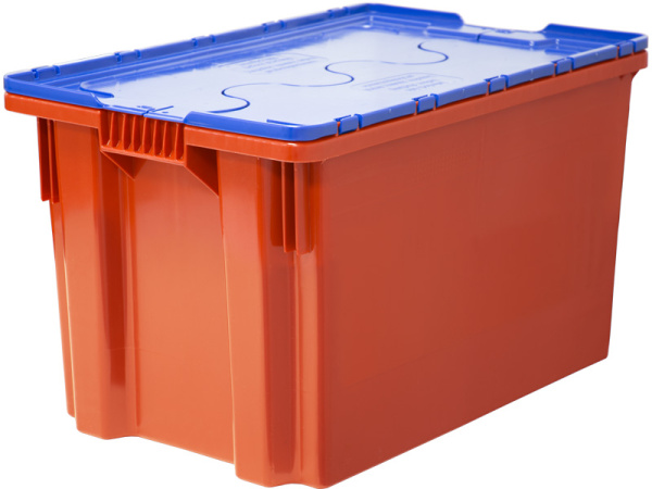 Ящик 600х400х350 сплошной, Safe PRO красный с синей крышкой, арт. 603-1 SP Ящик 600х400х350 сплошной, Safe PRO красный с синей крышкой, арт. 603-1 SP