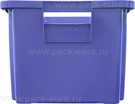 Ящик сплошной 600×400×300 мм, объем 52 л., арт.: 218-1, синий, код: 19570, арт. 218-1