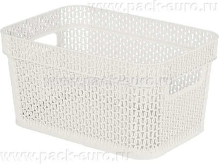 Корзина 271х183х137 5л. с ручками, стенки перф, дно сплошное, код: 36150, арт. Keeplex Ajur 5.1