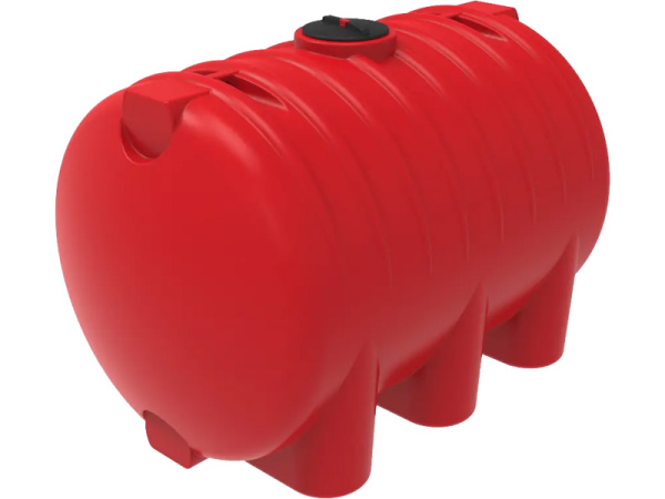 Емкость 8 000л. горизонтальная, цилиндрическая, с крышкой  красный, арт. КАС 8000 HR Емкость 8 000л. горизонтальная, цилиндрическая, с крышкой  красный, арт. КАС 8000 HR