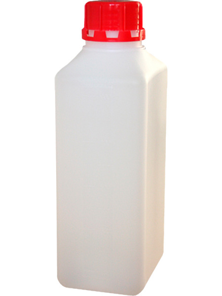 Бутыль 1л. квадратная, с пробкой, горловина 40мм неокрашенный, арт. ПБп 1-1к