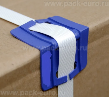 Защитный пластиковый уголок для упаковки стреппинг лентами
