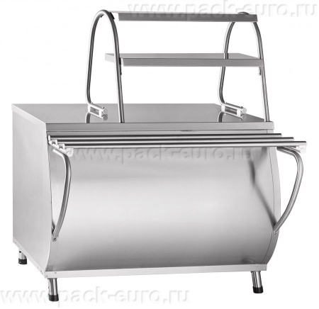 Прилавок горячих напитков ПГН-70М-02 нейтральный стол (две полки, 1120 мм) арт. 21000080484