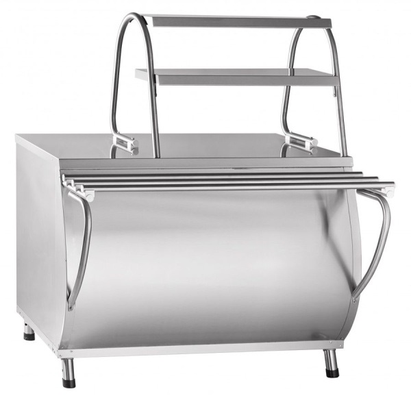 Прилавок горячих напитков ПГН-70М-02 нейтральный стол (две полки, 1120 мм) арт. 21000080484