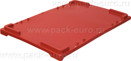 Крышка п/э 600х400 для ящиков красный утяжеленная, арт. 503-1