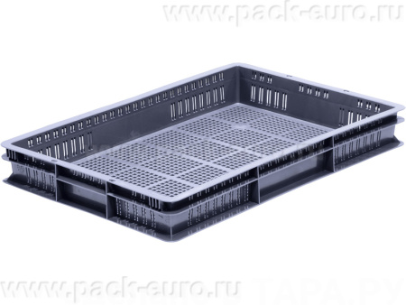 Ящик полимерный 600х400х75 с перфорацией, код: 36177, арт. 423 МСК ВС