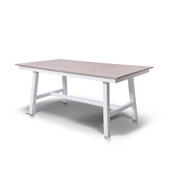 "Сан Ремо" стол обеденный из ДПК, каркас алюминиевый от компании Европактрейд "Сан Ремо" стол обеденный из ДПК, каркас алюминиевый от компании Европактрейд