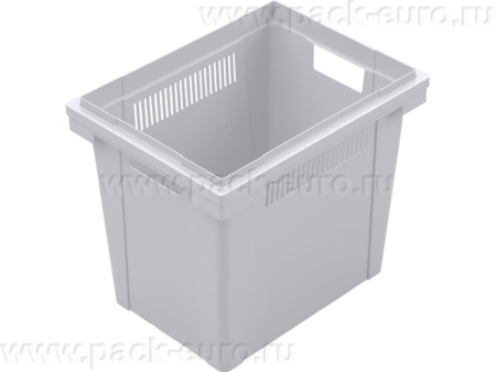 Ящик 400х300х350 мороз. для выкладки замороженной продукции, с заглушкой  белый, арт. 434-2 м