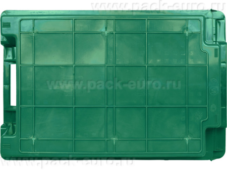 Ящик перфорированный 600×400×200, арт.: 102-1, объём 37, зелёный, код: 04154, арт. 102-1
