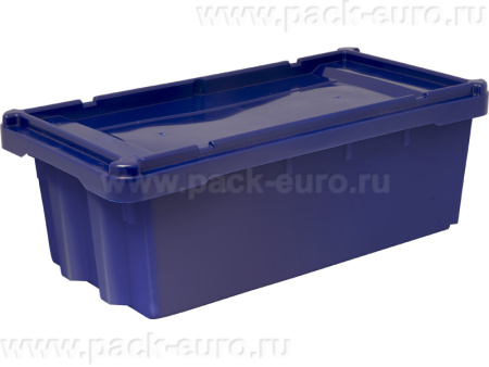 Ящик сплошной 600×300×195 мм, объем 27 л., арт.: 417 м, синий, код: 13928, арт. 417 М