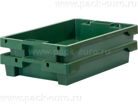 Ящик полимерный 600х400х100 сплошной с отверстиями, код: 32944, арт. 224