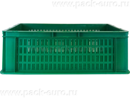 Ящик перфорированный 600×400×200, арт.: 6420-22, объём 40, зелёный, код: 26727, арт. 6420-22