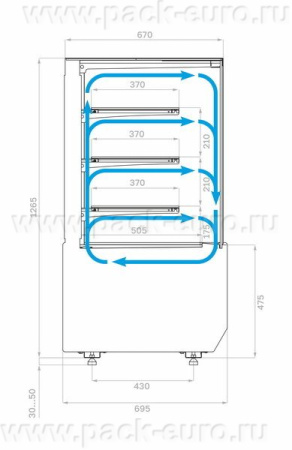 Витрина холодильная Полюс KC70 VM 1,3-2 STANDARD открытая, горка (версия 2.0) (9005) от компании Европактрейд