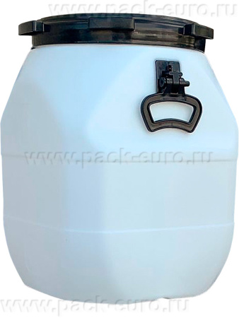 Бочка п/э 50л. квадратная, евростандарт белый, арт. БПК 50 евростандарт