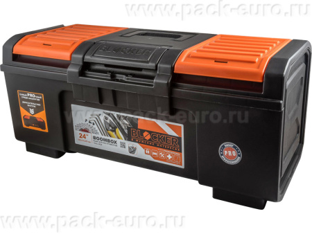 Ящик 590х270х255 для инструмента, на клипсах, с ручкой, код: 37253, арт. Boombox 24