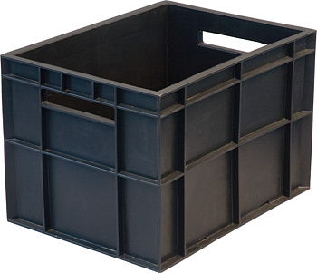 Ящик сплошной 400×300×280 мм, объем 27 л., арт.: 303-Т, чёрный, код: 22382, арт. 303-Т ВС