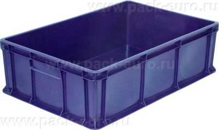 Ящик 600*400*180 мм сплошной без ручек синий, арт. 706.03.02