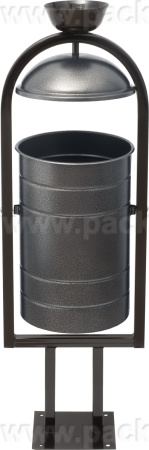 Урна металлическая 1010х330х280 мм серый антик, арт. УСП 20 серая