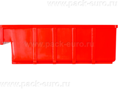 Ящик сплошной 300×185×100 мм, объем 5.55 л., арт.: 6002, красный, код: 10555, арт. 6002