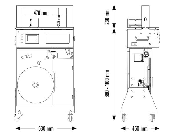Обандероливатель AG02B напольный для бумажной или пластиковой ленты 20 и 30 мм, арт. AG02B