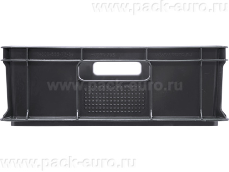 Ящик сплошной 600×400×140 мм, объем 27 л., арт.: 705.03.01, серый, код: 17616, арт. 705.03.01