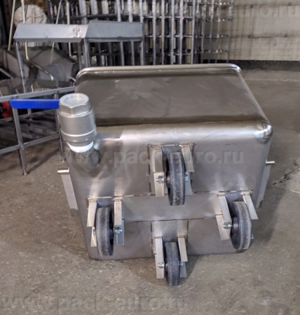 Тележка чан 200 л AISI 304 с краном DN50 2"