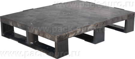 Паллет 800x600х150 сплошной, на 3-х полозьях, арт. TR 680 черный, код: 07877, арт. TR 680 черный