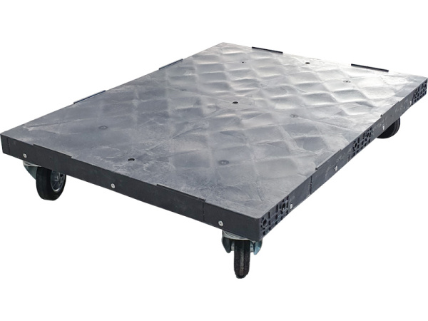 Тележка 800х600х170 черные резиновые колеса чёрный, арт. тк-8060