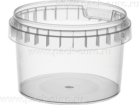 Контейнер п/п 0,28л. круглый, d-95мм, с прозрачной крышкой прозрачный, арт. КН-280- d-95 мм (В)