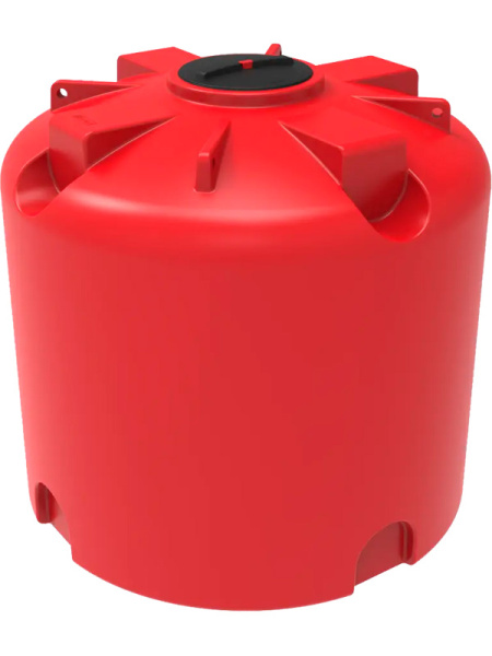 Емкость 8000л. вертикальная, с крышкой  красный, арт. КАС 8000 TR Емкость 8000л. вертикальная, с крышкой  красный, арт. КАС 8000 TR