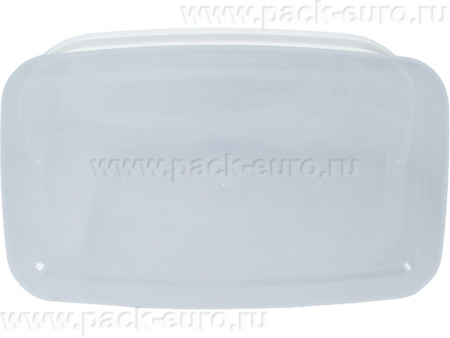 Ведро п/п 3,3л. прямоугольное, с прозрачной крышкой, код: 33223, арт. ВПпр 3,3 (Э) прозр