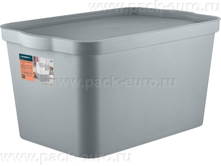 Ящик 452х298х244 24л. для хранения, с крышкой, вкладываемый, код: 36171, арт. Keeplex Trendy 24