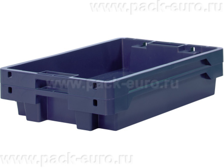 Ящик полимерный 600х400х100 сплошной с отверстиями, код: 32945, арт. 224