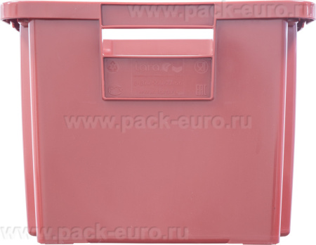 Ящик сплошной 600×400×300 мм, объем 52 л., арт.: 218-1, красный, код: 19566, арт. 218-1