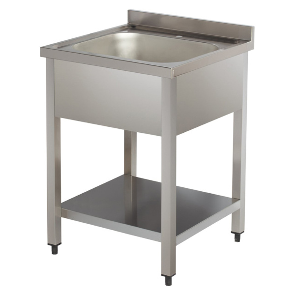 Ванна моечная с бортом нерж.VA-DSA140 600х600х850 мм от компании Европактрейд