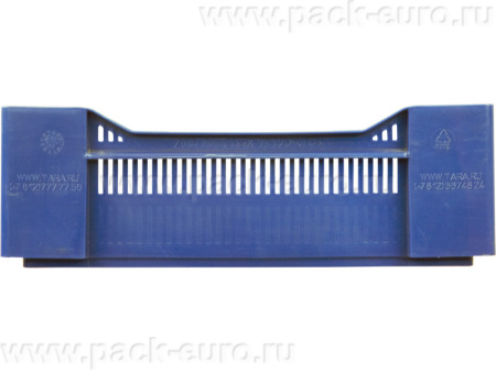Ящик перфорированный 600×400×135, арт.: 120, объём 32.4, синий, код: 02365, арт. 120
