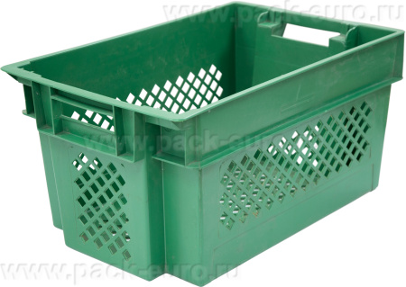 Ящик 600х400х300 перфорированный  зелёный, арт. 108