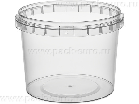 Контейнер п/п 0,800л. круглый, d-122 мм, с прозрачной крышкой прозрачный, арт. КН-800- d-122 мм (В)