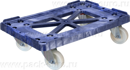 Тележка 600х400 полиамидные колеса, Россия  синий, арт. 508-1
