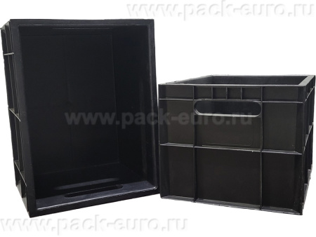 Ящик сплошной 400×300×260 мм, объем 25 л., арт.: 303, чёрный, код: 00408, арт. 303
